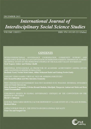 The International Journal of Interdisciplinary Social Science