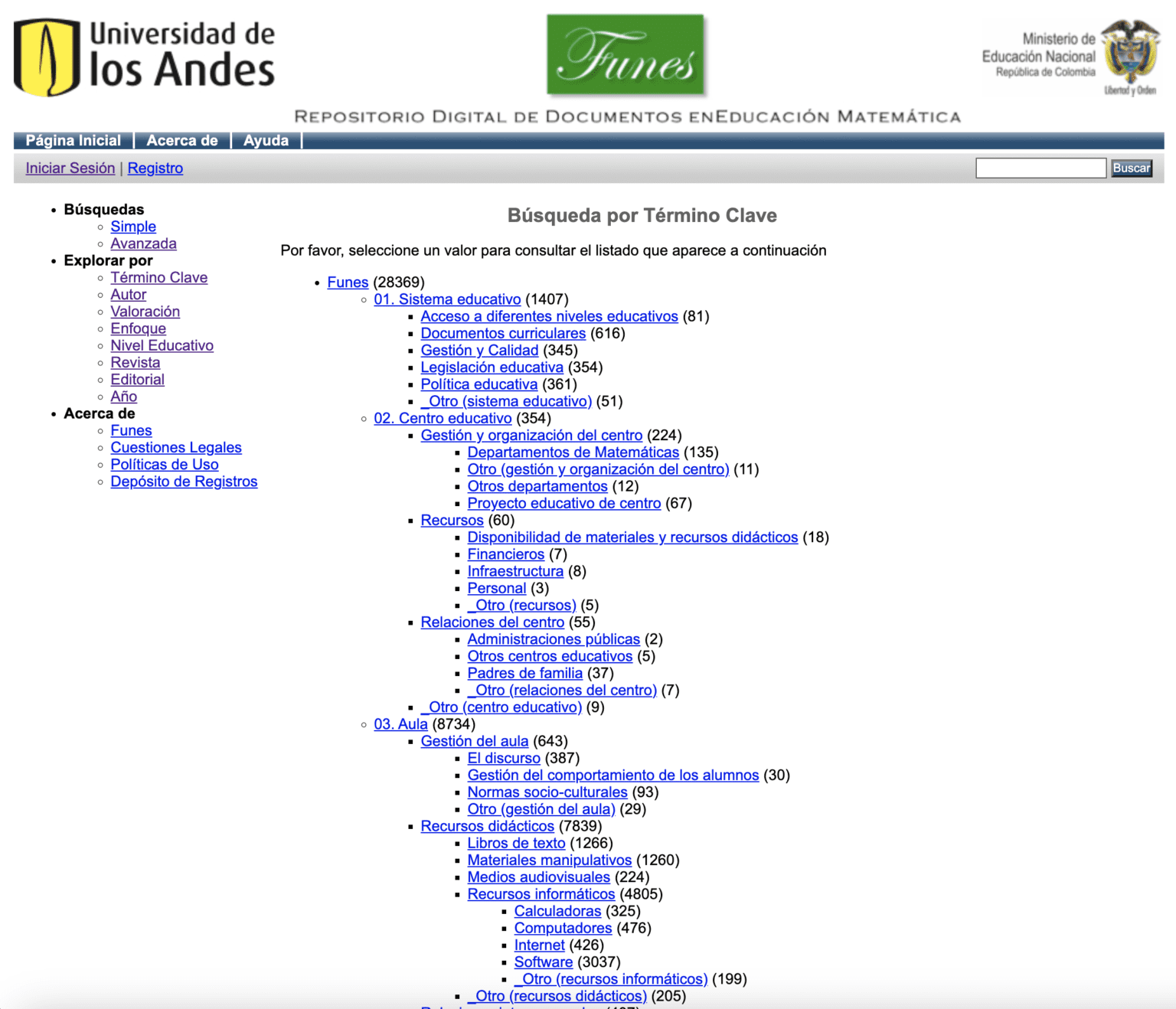 Pagina principal de Funes